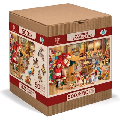 WOODEN CITY Dřevěné Santova dílna 2v1 EKO 505 dílků