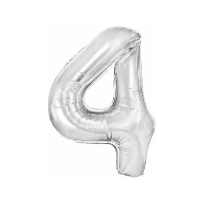 PartyPal Fóliové balónky stříbrné č. 0- 9 70cm Číslo: 4