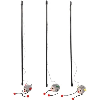 Flamingo Cat toy - Играчка за котки, въдица с мишка, 11 х 4 х 6 см