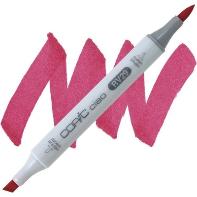 Lihová fixa COPIC Ciao oboustranná Brush & Chisel, Crimson (RV29)