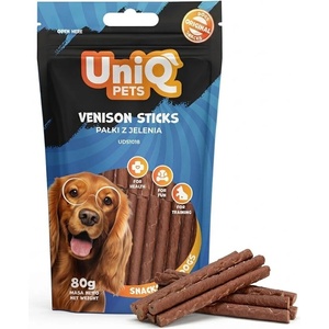 Uniq Pets Meaty Venison Sticks - лакомства за кучета с еленско, 80 г