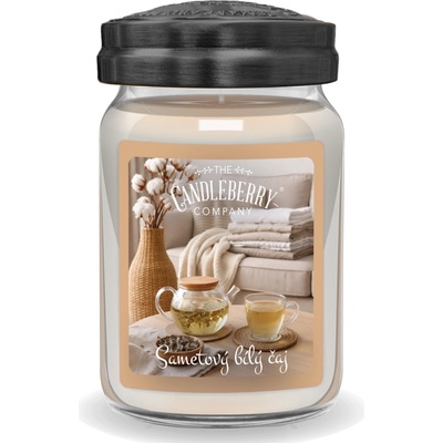 Candleberry Candle Sametový bílý čaj 624 g