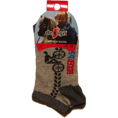Chlapecké kotníčkové ponožky sportovní Design Socks sv.šedé