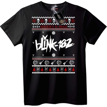 NOONEBRAND Тениска Blink-182 "Весела Коледа" - L, White