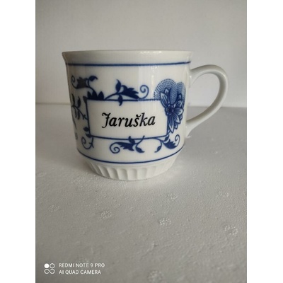 Český Porcelán Dubí Cibulák Hrnček Leo s menom JARUŠKA 300 ml