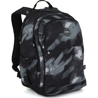 Topgal Študentský batoh Urban Camouflage RONY 26040 čierna