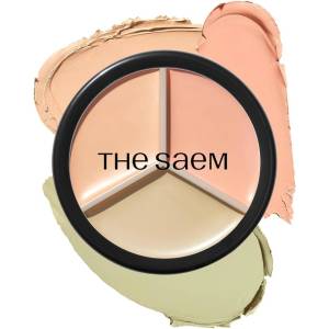 the SAEM Cover Perfection Triple Pot Concealer - 03 Correct Up Beige - Коректор за контуриране 4.5г