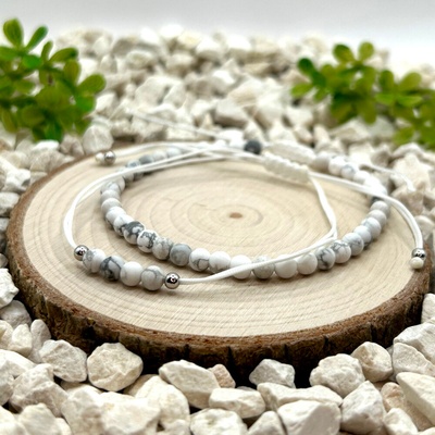 Certom Set provázkových náramků magnezit bílý 0449