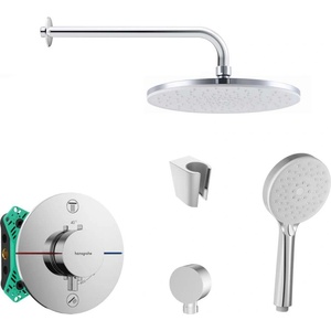 SANITINO - Душ комплект с термостат и тяло за вграждане Hansgrohe, аксесоари kielle, хром SANI21HKK023 (SANI21HKK023)