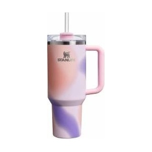 STANLEY 1913 Quencher H2.0 Flowstate Drinking Bottle with Straw 1.2L - Thermo Mug Cools for 11 Hours - 48 Hours Ice Cooled - Thermos Bottle BPA Free - Stainless Steel Drinking Cup - Rose Petal Motion - 100000