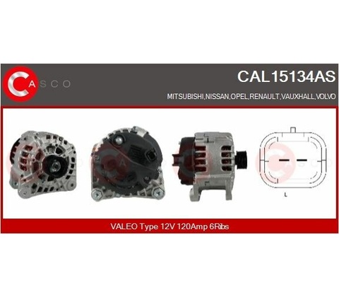 ALTERNATOR 12V 120A CAL15134AS