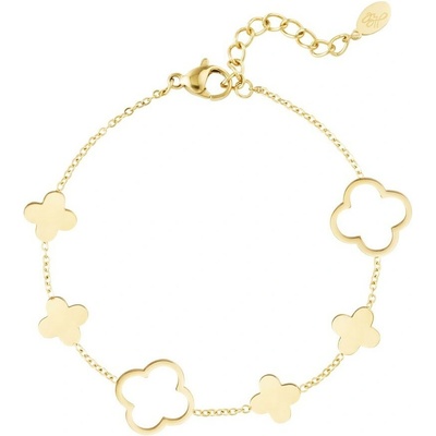 Ornamenti pozlacený náramek Black Clover gold OOR300075