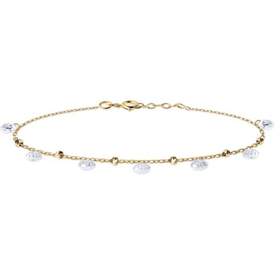 SAVICKI Náramok s príveskom žlté zlato so zirkónom 19 cm - B-B-B0292-00141-585-Z