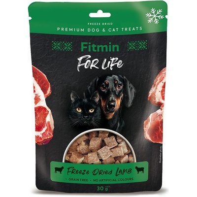 Fitmin For Life Dog & Cat treat Freeze Dried lamb with chick. 10 ks 30 g