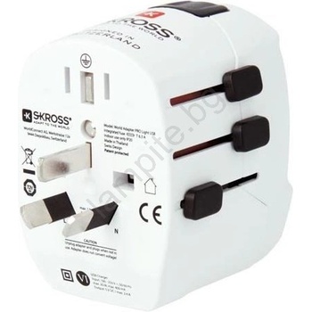 SKROSS PA46PD45 - Адаптер за пътуване PRO Light USB UK+USA+AUS/CN USB A+C 45W (SL1707)