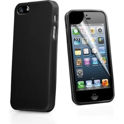 Apple iPhone 5 Силиконов Калъф Черен + Протектор