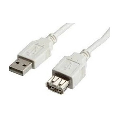 Roline Кабел ROLINE S3113-100, USB A(м) към USB A(ж), 3m, бял (S3113-100)