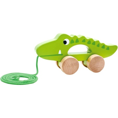 Tooky Toy - Дървена играчка за дърпане Crocodile TKC265