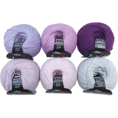 Příze Jeans (Vlna-Hep) sada 2303 (6ks) fialová