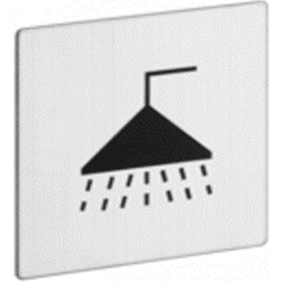 Piktogram Sprcha, nerez, čtverec 60 x 60 mm x 1,2 mm