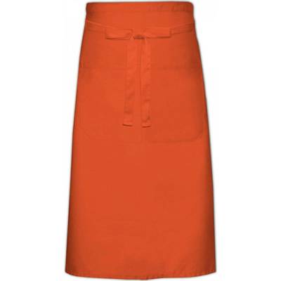 Link Kitchen Wear Kuchařská zástěra s kapsou keprová, praní na 60 °C Oranžová, 70 x 120 cm X1000T