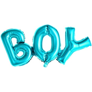 Party Deco Фолиев Надпис "Boy'', Син, 67x29см