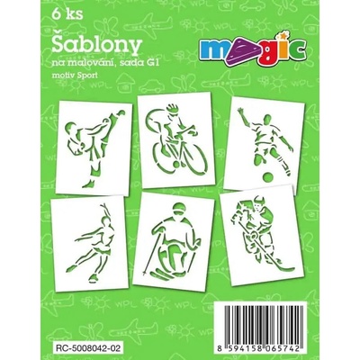 Magic šablony papírové 6 ks sada G ZELENINA – Zboží Dáma