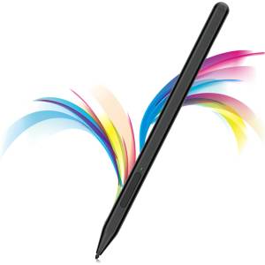 Techsuit Стилус писалка за Microsoft Surface Tablet, отхвърляне на дланта, странична адсорбция, 90mAh, 5V, 0.2A - (F94S) - черен (KF2342772)