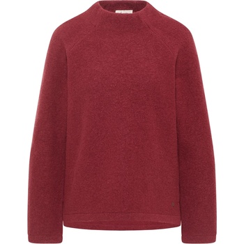 Tranquillo Дамски вълнен пуловер Tranquillo Women's Kurzer Pullover aus Reiner Walkwolle Wool jumper - Fired Brick (105-6693-0113)