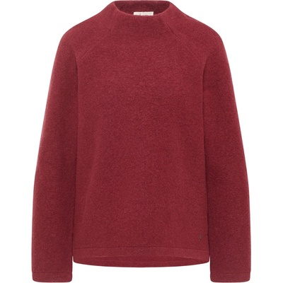 Tranquillo Дамски вълнен пуловер Tranquillo Women's Kurzer Pullover aus Reiner Walkwolle Wool jumper - Fired Brick (105-6693-0113)