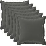 vidaXL Калъфка за възглавница 6 бр. HOUTEN Антрацит 55 x 55 см (920486)