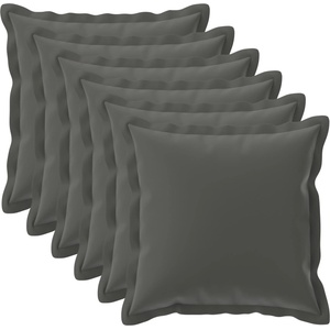 vidaXL Калъфка за възглавница 6 бр. HOUTEN Антрацит 55 x 55 см (920486)