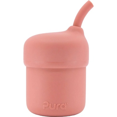 Pura silikon pohárik so slamkou my my rose 150 ml