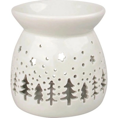 Anděl Přerov Aromalampa zimní les porcelánová 10 x 9,5 x 10 cm