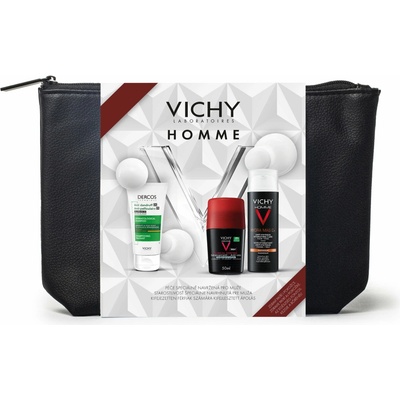 Vichy Homme sprchový gel na tělo a vlasy 100 ml + hydratační péče proti známkám únavy na pleť a oční okolí 50 ml dárková sada