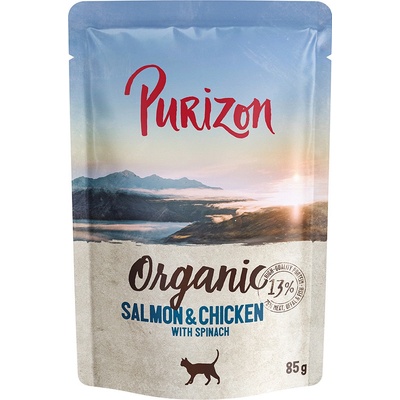 Purizon Organic losos a kuracie so špenátom 6 x 85 g