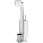 WENKO 21564100 - Четка за тоалетна RIVALTA 18x70 см, неръждаема стомана/сребрист/бял/черен (WE0058)