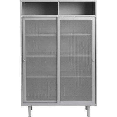 Unique Furniture Сиво метално шкафче с плъзгащи се врати 90x140x40 cm Veep - Unique Furniture (50230002)