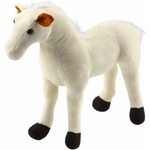 LEAN Toys Plush Horse Plush Toy Mascot Cuddly Toy White 40cm x 37cm