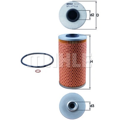 Olejový filter MAHLE ORIGINAL OX 103D (OX103D)
