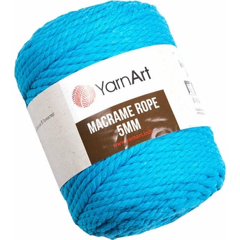 YARNART Macrame Rope 5 mm 85 m 763 Turquoise юта (Macrame Rope 5 mm 763)