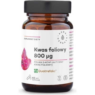 Aura Herbals Kyselina listová 800 mcg Čtyřmocná kyselina listová ® 60 kapslí