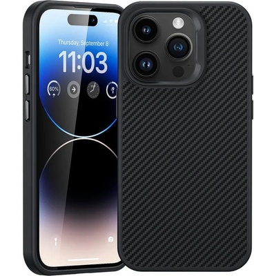 Benks Magnetic Hybrid Armor Pro Kevlar Metal Frame 600D pre iPhone 15 Pro čierny