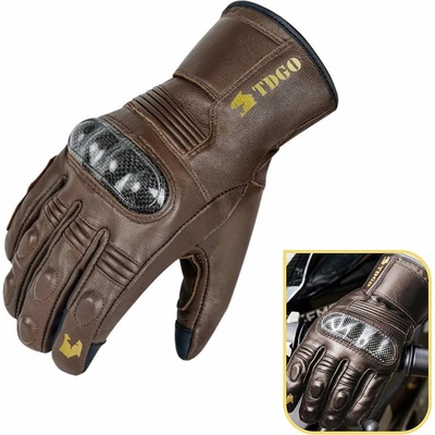 Мото ръкавици за тъч екрани - Techsuit Motorcycle Touchscreen Gloves With Knuckle Protector XL (кафяв) (KF2343461)