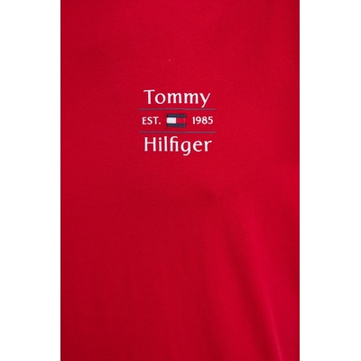 Tommy Hilfiger Памучна тениска Tommy Hilfiger в червено с принт MW0MW38622 (MW0MW38622)