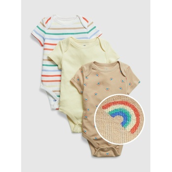 GAP Бебешки памучни бодита Brannan, комплект от 3 броя GAP GAP | Kafyav | Момчешки | 50-62