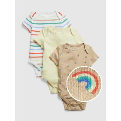 GAP Бебешки памучни бодита Brannan, комплект от 3 броя GAP GAP | Kafyav | Момчешки | 50-62