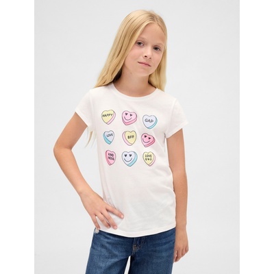 GAP Бебешка тениска с щампа Gap GAP | Byal | Момичешки | XXL