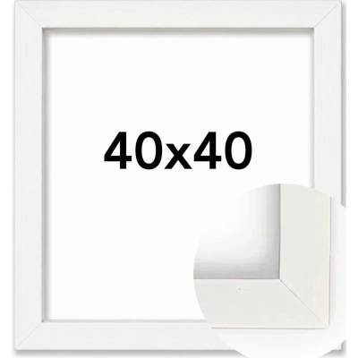 Fotorámeček Modena Rozměr: 40 x 40 cm, Barva: Bílá, Typ zasklení: Plexi