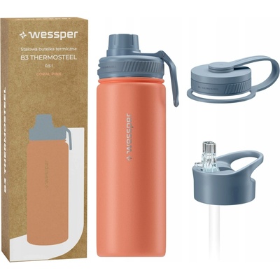 Wessper B3 THERMOSTEEL 500 ml Coral pink